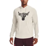 Buzo negro con capucha y cordones blancos, de manga larga y logo de Project Rock estampado en el pecho.