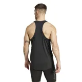 Musculosa deportiva Adidas Adizero, color negro, con diseño sin mangas, cuello redondo y logo de la marca estampado en el pecho.