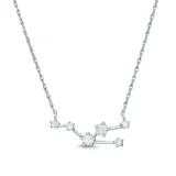 Collar de plata 925 con dije de la constelación de Tauro adornado con circonias.