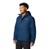 Campera técnica impermeable y transpirable con tecnología Omni-Tech y forro termorreflectante Omni-Heat. Cuenta con capucha ajustable, cierre frontal con solapa protectora, bolsillos con cremallera en el pecho y laterales, y puños ajustables.