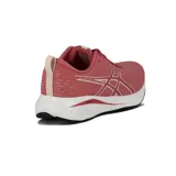 Championes de running Asics Gel-Excite 10 para mujer, en color rosado con detalles en blanco. Cuentan con capellada de malla transpirable, entresuela con tecnología AmpliFoam y suela de goma.