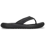 Ojotas Crocs Yukon Vista II LiteRide™ Flip para hombre, de color negro, con parte superior de piel sintética vegana y detalles de costuras. Cuentan con punteras de base textil y suela de espuma Croslite™ con plantillas LiteRide™ que brindan mayor comodidad.