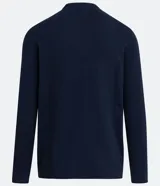 Buzo negro de algodón con cuello redondo y mangas largas.