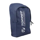 Mochila azul marino con logo Topper estampado en blanco.