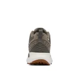 Bota de senderismo Columbia modelo Konos Trs Outdry Mid, color marrón con detalles en blanco y suela de goma. Presenta tecnología impermeable OutDry, sistema de amortiguación Omni-MAX y ajuste Navic Fit para mayor estabilidad y soporte en el tobillo.