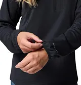 Buzo polar Columbia de mujer con cierre frontal parcial, cuello alto y bolsillo con cierre en el pecho. Confeccionado con tecnología Omni-Wick para absorción de humedad y secado rápido.