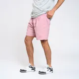 Short de baño azul marino de nylon con cintura elástica y logo de la marca en la pierna.