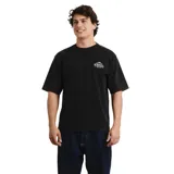 Remera O'Neill de manga corta, color negro con efecto gastado, corte oversize y pequeño logo estampado en el pecho.