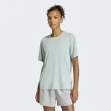 Remera deportiva Adidas Adi365 Essentials de color verde menta, con cuello redondo y mangas cortas. Cuenta con tecnología Climacool para la absorción del sudor, corte clásico y detalles reflectantes.