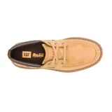 Zapato náutico Caterpillar Colorado Boat Lo Honey Nubuck, color miel, con cordones y suela de goma.