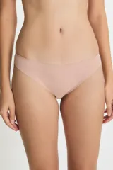 Vedetina de corte clásico, confeccionada en microfibra suave con tecnología de corte láser sin costuras visibles, color nude.