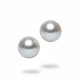 Caravanas de diseño clásico con perlas esféricas de resina, acabado brillante y cierre de clip.