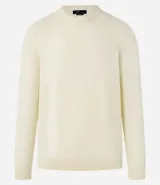 Suéter masculino de cuello redondo y manga larga, confeccionado en tejido de punto liso. Presenta un diseño básico y versátil, ideal para uso diario.