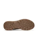 Bota de senderismo Merrell modelo Tempo Sol Mid WP, diseñada con una combinación de ante impermeable y malla transpirable. Cuenta con cierre de cordones, cuello acolchado y suela de goma con relieve para mayor tracción y absorción de impactos.