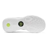 Championes de básquetbol Under Armour Curry 12 modelo Gravity, de diseño técnico en color gris con detalles en verde neón y negro. Presentan una parte superior de malla transpirable, contrafuerte de TPU en el talón para mayor soporte y suela de goma de alta tracción.