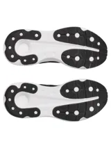 Championes de running Under Armour modelo Infinite Pro 2, color negro con suela blanca. Presentan parte superior de malla técnica transpirable, forro acolchado en cuello y lengüeta, y entresuela con tecnología de amortiguación UA HOVR+ para mayor retorno de energía y estabilidad.