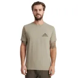 Remera color verde con logo estampado en el pecho.