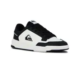 Championes Quiksilver modelo Ride, color blanco y negro, de diseño urbano con cordones y suela de goma.