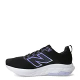 Championes de running New Balance modelo 460, color negro con detalles en violeta. Presentan exterior de malla transpirable con refuerzos sintéticos, cierre con cordones y entresuela amortiguada de color blanco.