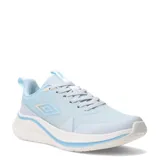 Championes urbanos Umbro modelo Paths, color celeste con detalles en blanco. Presentan un diseño ligero con malla transpirable, cierre de cordones y suela con amortiguación.