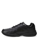 Championes deportivos Lotto, color blanco con detalles en azul marino. Diseño de caña baja con cordones, confeccionados en cuero sintético con perforaciones laterales para mayor ventilación y suela de goma resistente.