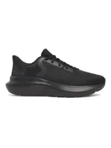 Championes de running Under Armour modelo Charged Rogue 5, color negro. Presentan una parte superior de malla técnica transpirable, entresuela Charged Cushioning para amortiguación y suela de goma resistente para mayor tracción.