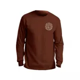 Remera manga larga color marrón con logo de Independent Truck Company estampado en el pecho.