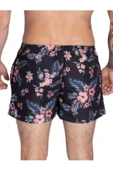 Short de baño Topper para hombre, color azul, con cintura elástica, cordón de ajuste negro en contraste y bolsillos laterales. Cuenta con un pequeño parche con el logo de la marca en la pierna izquierda.