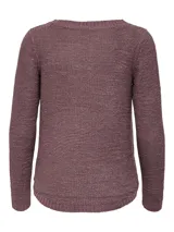 Sweater de punto con cuello redondo y manga larga, de corte regular y textura suave.