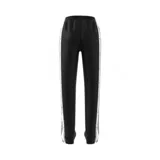 Pantalón Adidas modelo Adibreak, de color negro con paneles laterales blancos y las icónicas tres tiras de la marca. Cuenta con botones a presión en los laterales y corte holgado.
