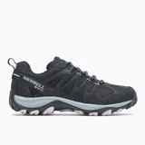 Championes de senderismo Merrell modelo Accentor 3 Sport GTX, color negro con detalles en gris claro. Diseño técnico con membrana impermeable GORE-TEX, confeccionado en malla y cuero sintético, con suela de goma de alta tracción y puntera protectora.