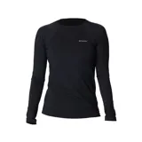 Remera deportiva Columbia Midweight Stretch de manga larga, color negro, con logo estampado en el pecho. Confeccionada en tejido elástico que absorbe la humedad y costuras ergonómicas.