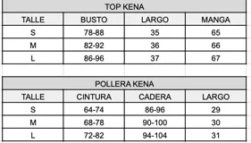 Conjunto de dos piezas compuesto por un top de manga larga con volados y cierre frontal con lazos, y una pollera corta con volados y cintura elástica.