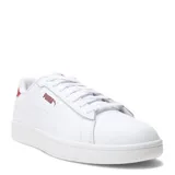 Championes urbanos Puma modelo Smash 3.0 L, color negro con detalles en blanco. Presentan el logo de la marca en el lateral y la lengüeta, con cierre de cordones y suela de goma blanca.