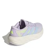 Championes de running Adidas Galaxy 8 W para mujer, de color lila con detalles en verde lima y gris claro, confeccionados en malla transpirable con suela amortiguada.