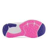 Championes de running New Balance Fresh Foam EVOZ V2, color amarillo con detalles en rosa y azul.