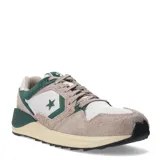 Championes Converse Wave Trainer OX unisex. Capellada de malla y gamuza color beige con detalles en verde y cordones marrones. Mediasuela con espuma CX y plantilla de memory foam.