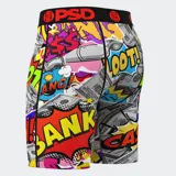 Calzoncillos bóxer de hombre con estampado de billetes y gráficos de estilo cómic.