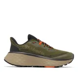 Championes de trail running Columbia modelo Konos Trillium Atr Techlite, color verde militar con detalles en negro, tostado y naranja, capellada de malla transpirable y entresuela de alta amortiguación.