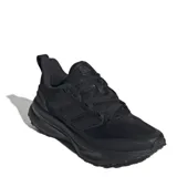 Championes de running Adidas modelo Ultrarun 5 TR, color negro. Presentan un diseño técnico con malla superior repelente al agua, mediasuela con tecnología Bounce 2.0 para mayor amortiguación y suela de goma Adiwear con taqueado para un agarre óptimo en diversas superficies.