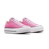 Zapatillas Converse Chuck Taylor All Star Lift Platform de lona color rosa con plataforma blanca y detalles en negro.
