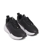 Championes de entrenamiento Under Armour modelo Project Rock Bsr 5, color negro con entresuela blanca. Parte superior de malla transpirable con detalles de gamuza y soporte lateral.