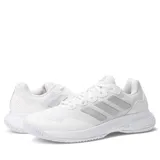 Championes Adidas Run Falcon 3, color blanco con las tres tiras características de la marca en los laterales.