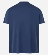 Remera deportiva de hombre, color gris claro, con cuello redondo y manga corta. Presenta un sutil efecto degradado o panel de color más claro en la zona del pecho.