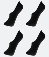 Kit de medias invisibles femeninas, color negro, de diseño liso confeccionado en algodón suave.