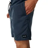 Short de baño Rip Curl Bondi de 17 pulgadas, color azul marino, confeccionado en poliéster reciclado de secado rápido, con cintura elástica, cordón ajustable y bolsillos laterales.