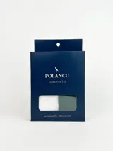 Pack de dos boxers para hombre, uno color azul pálido y otro gris oscuro, con cintura elástica y logo de la marca.