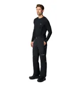 Pantalon de ski Columbia modelo Cirque Bowl, color negro, con tirantes elásticos ajustables, rodillas articuladas y ventilación con cremallera en las piernas. Cuenta con tecnología Omni-Tech para impermeabilidad y forro Omni-Heat Infinity para retención de calor.