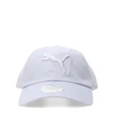 Gorra Puma modelo BB Cat, color negro, con logo de la marca bordado en el frente y visera curva.