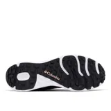 Bota de senderismo Columbia modelo Konos Trs Outdry Mid, color bordó con detalles en negro y suela blanca. Presenta tecnología impermeable OutDry, sistema de amortiguación Omni-MAX y ajuste Navic Fit para mayor estabilidad en terrenos variables.